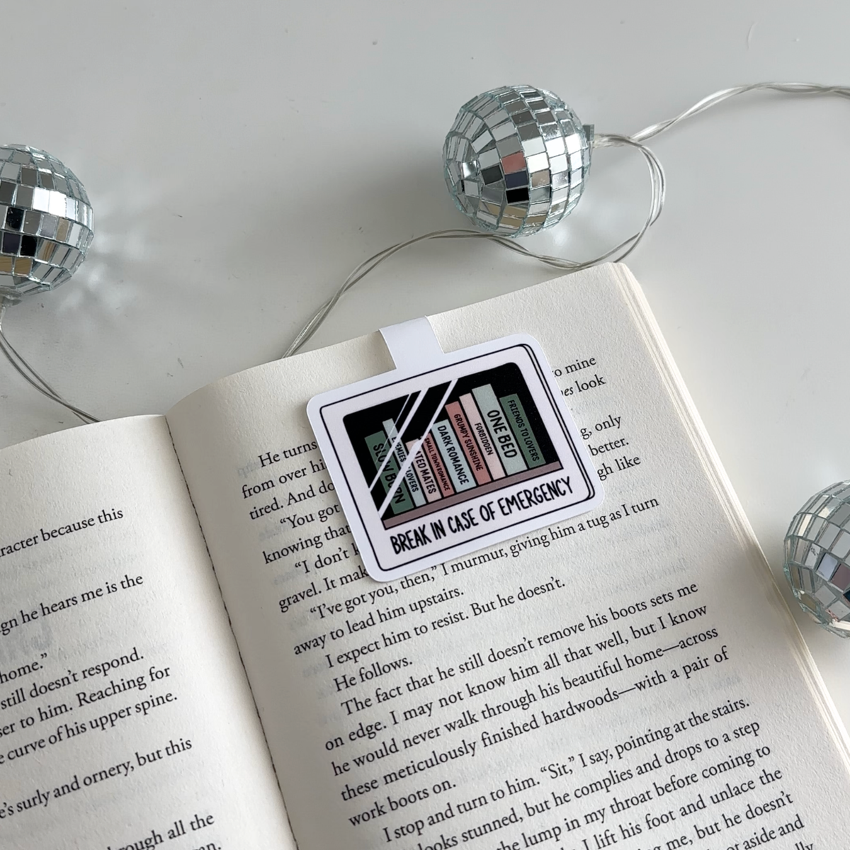 Break In Case of Emergency Magnetic Bookmark