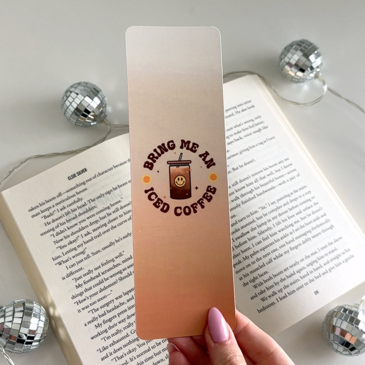 Bring Me An Iced Coffee Cardstock Bookmark