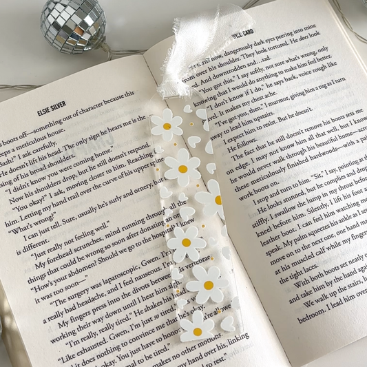 Daisy Heart Acrylic Bookmark