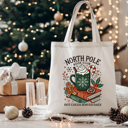 North Pole Club Holiday Tote Bag