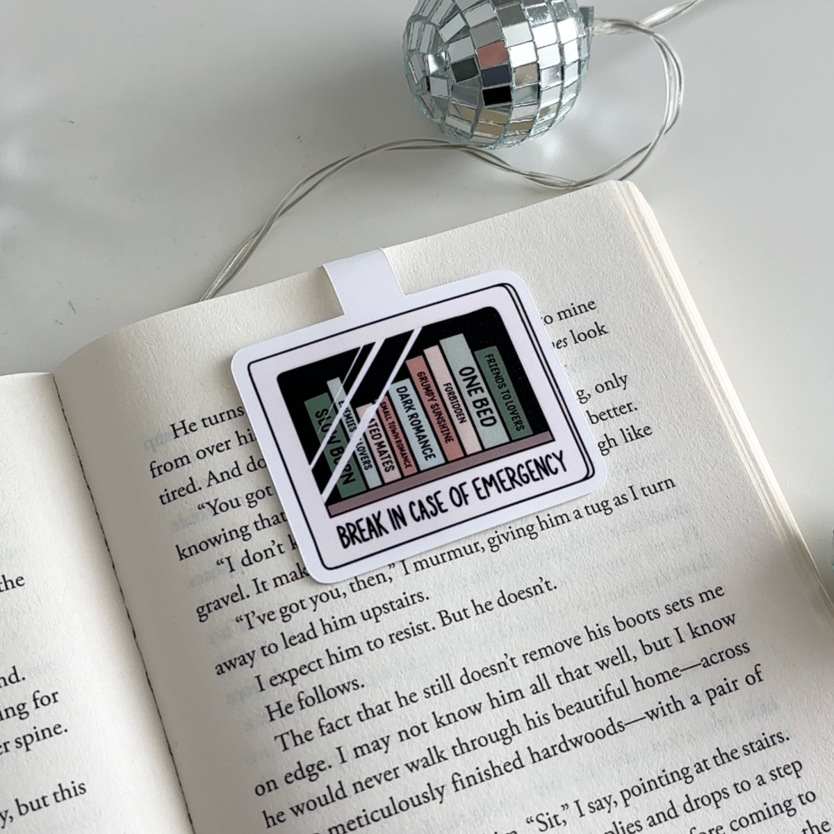 Break In Case of Emergency Magnetic Bookmark