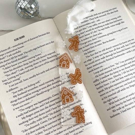Holiday Gingerbread Acrylic Bookmark