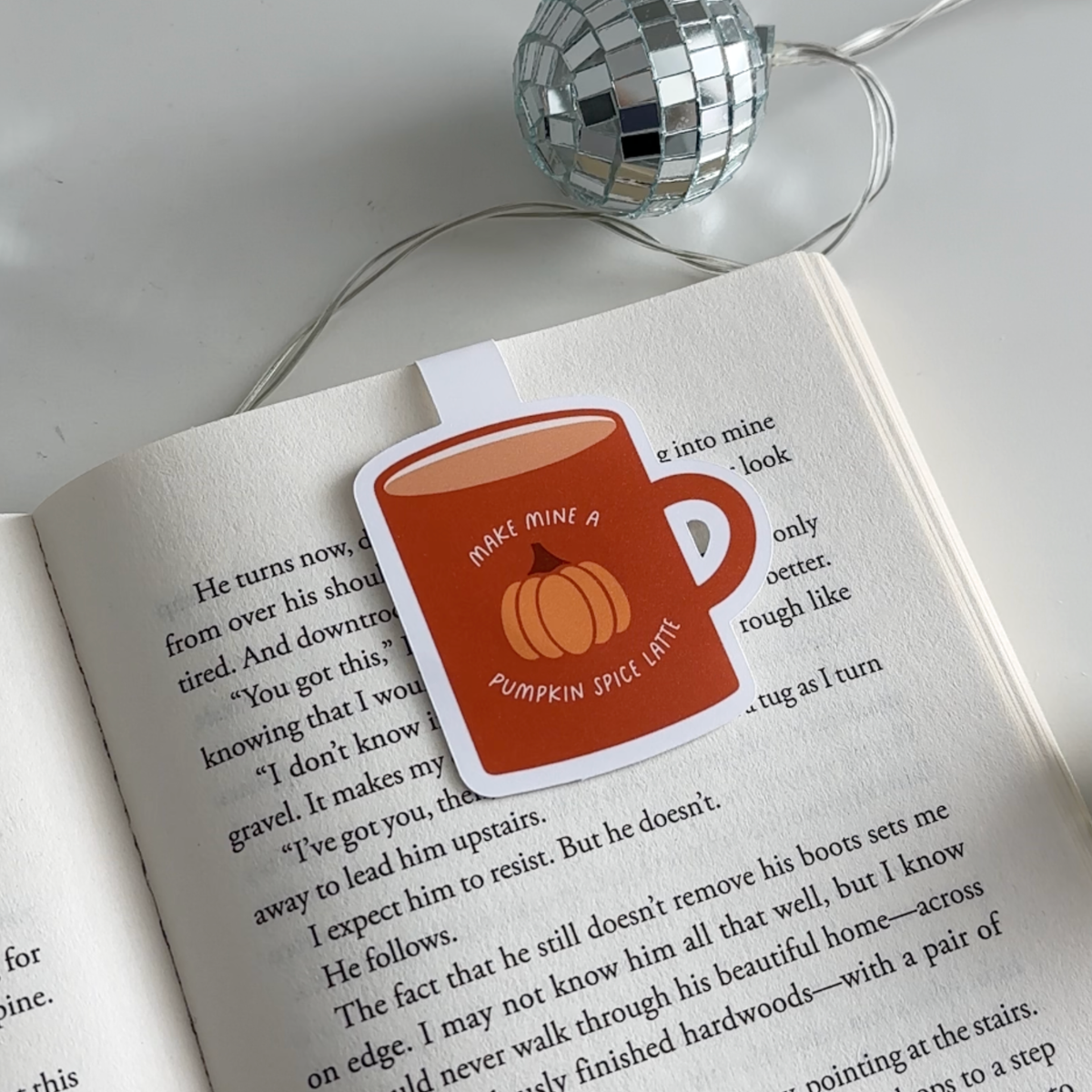 Pumpkin Spice Latte Mug Magnetic Bookmark
