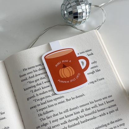 Pumpkin Spice Latte Mug Magnetic Bookmark