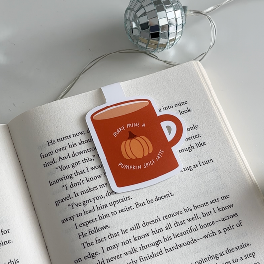 Pumpkin Spice Latte Mug Magnetic Bookmark