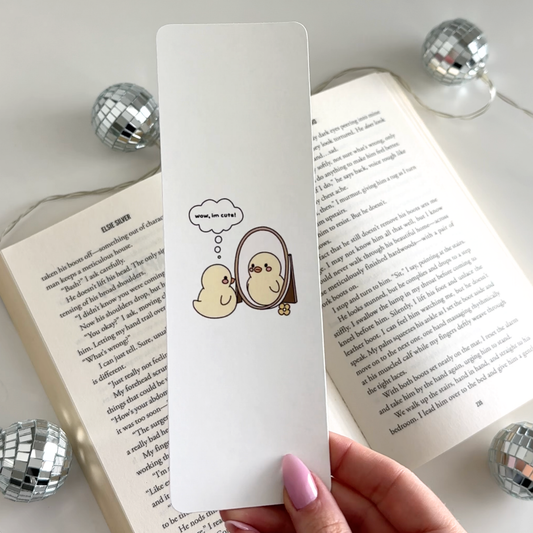 Cute Duck Cardstock Bookmark