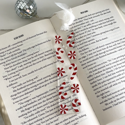 Holiday Peppermint Acrylic Bookmark