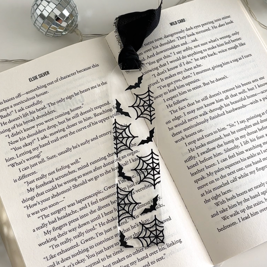 Halloween Spider Web Acrylic Bookmark