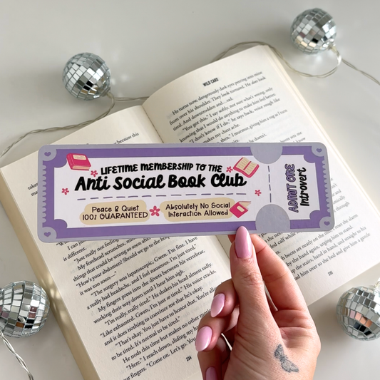 Antisocial Book Club Cardstock Bookmark
