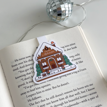 Gingerbread Library Magnetic Bookmark