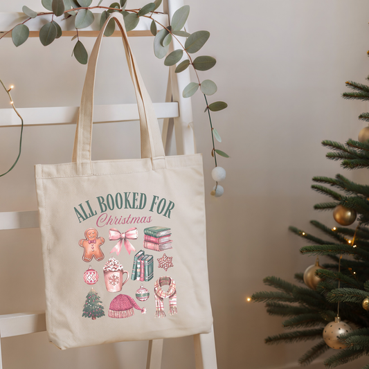 All Booked Up Holiday Tote Bag
