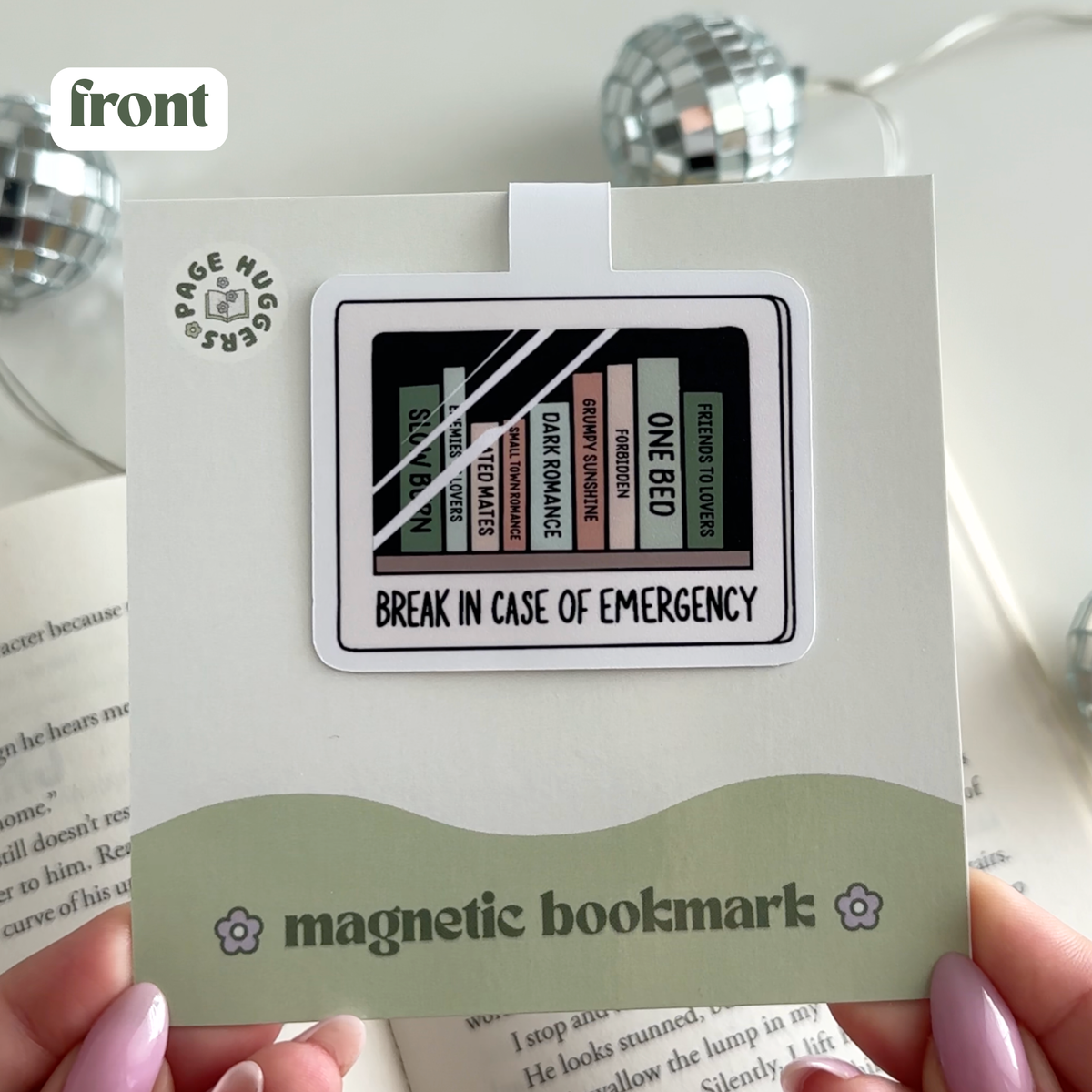Break In Case of Emergency Magnetic Bookmark