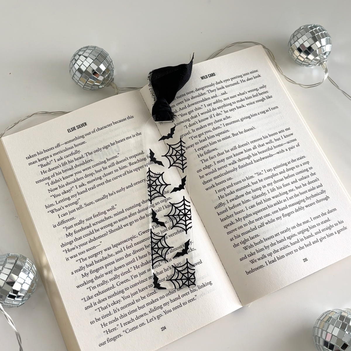 Halloween Spider Web Acrylic Bookmark