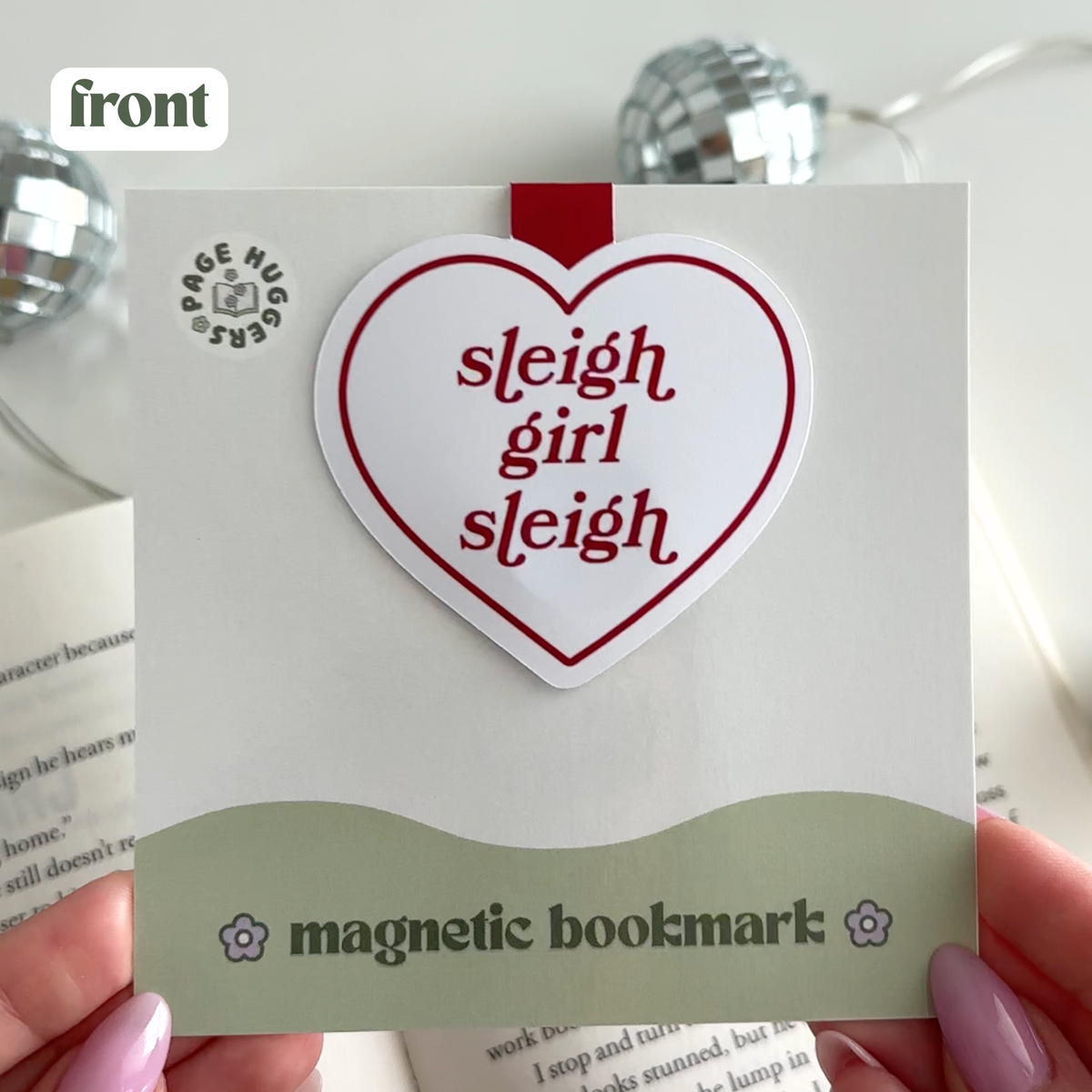 Sleigh Girl Magnetic Bookmark