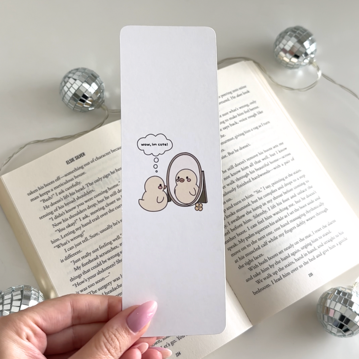 Cute Duck Cardstock Bookmark