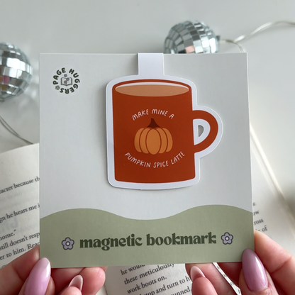 Pumpkin Spice Latte Mug Magnetic Bookmark