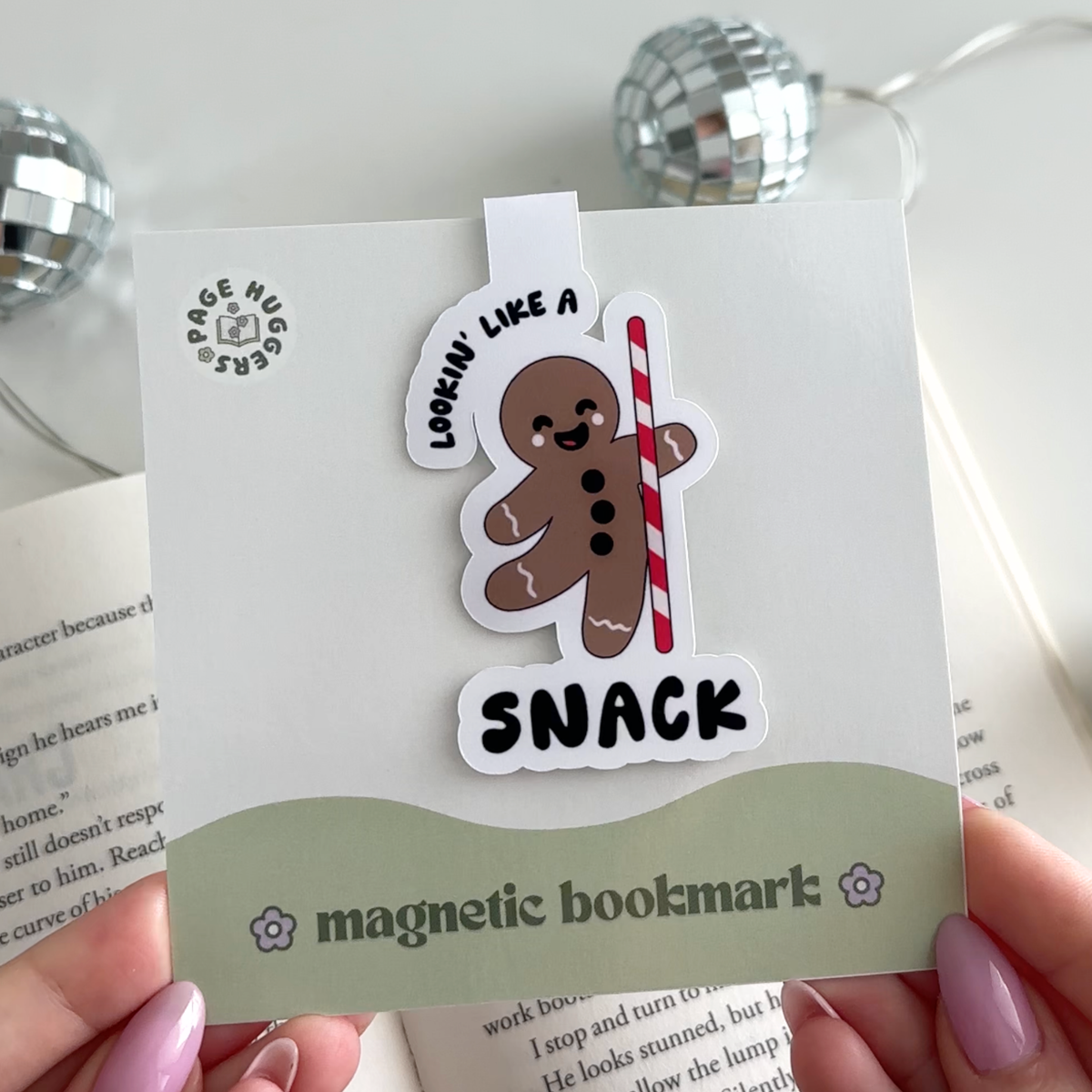 Gingerbread Man Magnetic Bookmark
