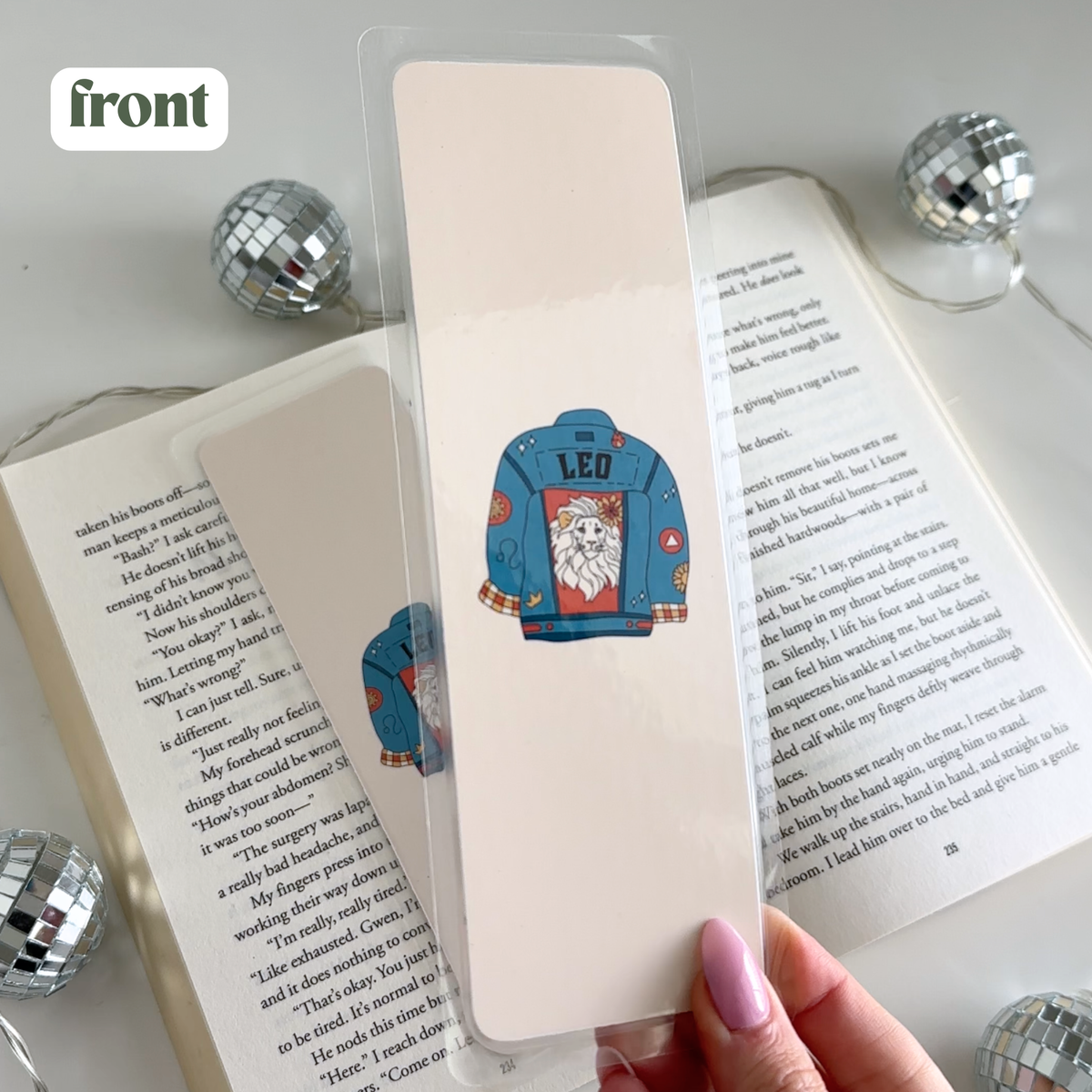 Leo Laminated Bookmark