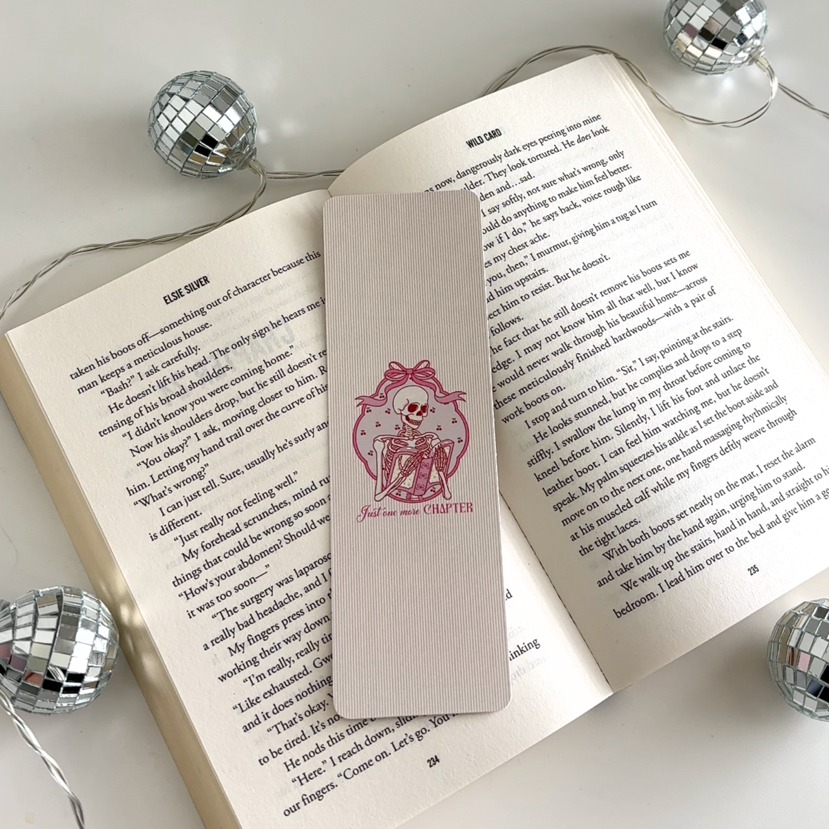 Coquette One More Chapter Cardstock Bookmark
