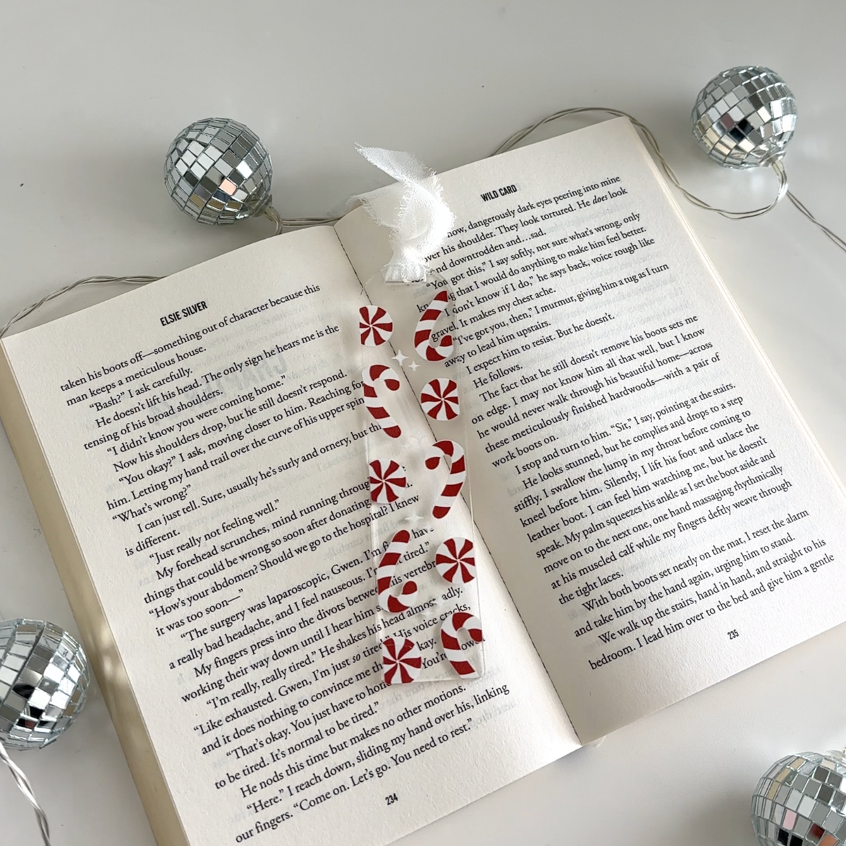 Holiday Peppermint Acrylic Bookmark