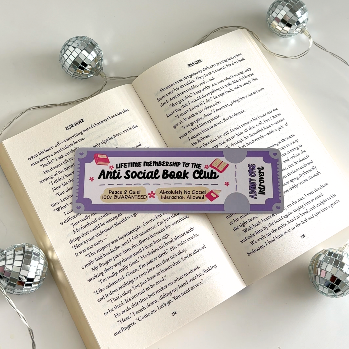 Antisocial Book Club Cardstock Bookmark
