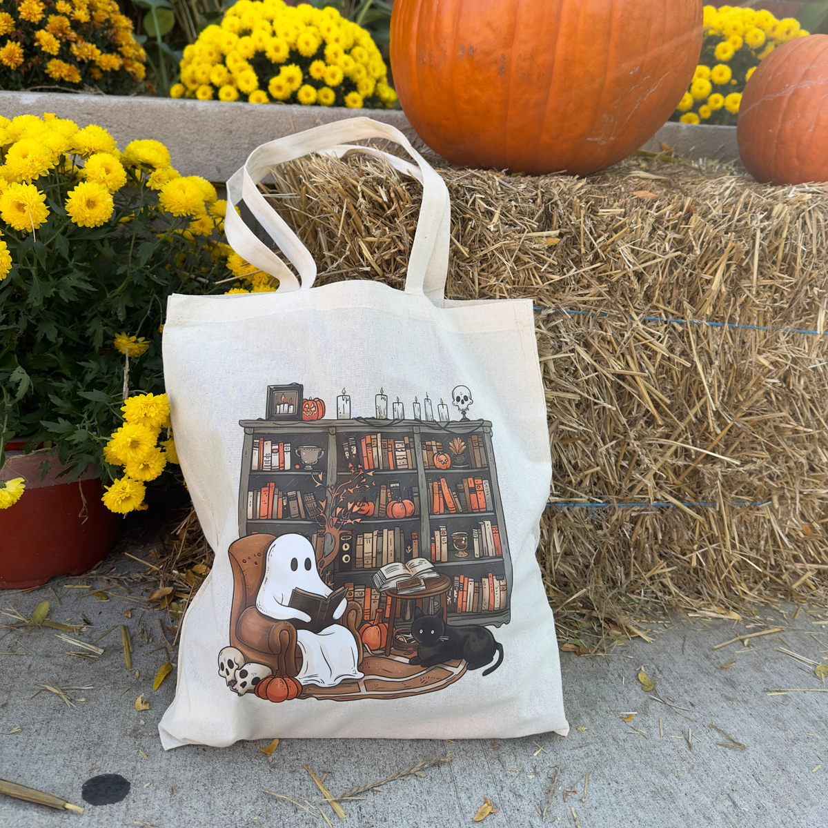 Ghost Library Tote Bag