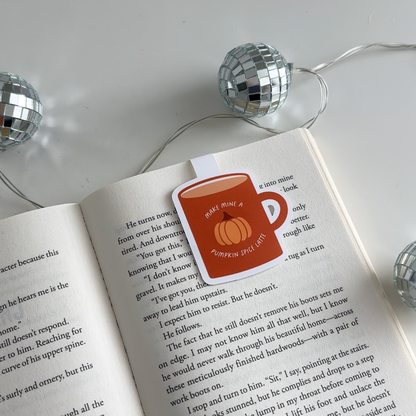 Pumpkin Spice Latte Mug Magnetic Bookmark