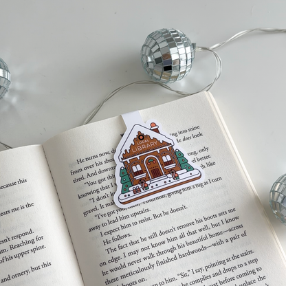 Gingerbread Library Magnetic Bookmark