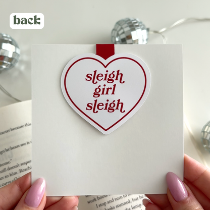 Sleigh Girl Magnetic Bookmark