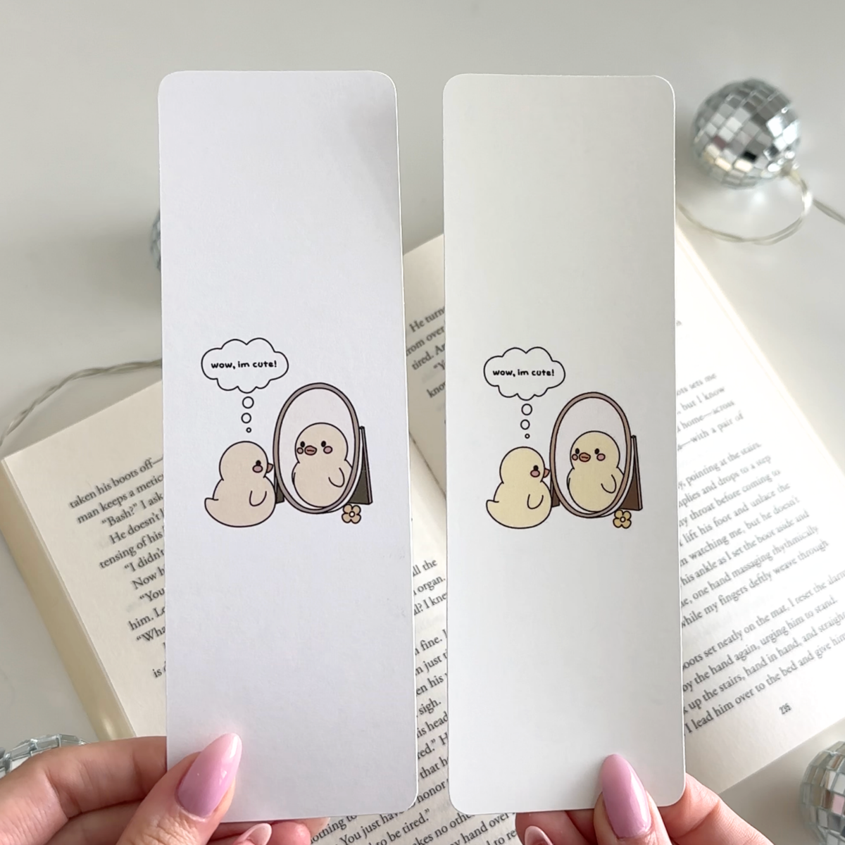 Cute Duck Cardstock Bookmark