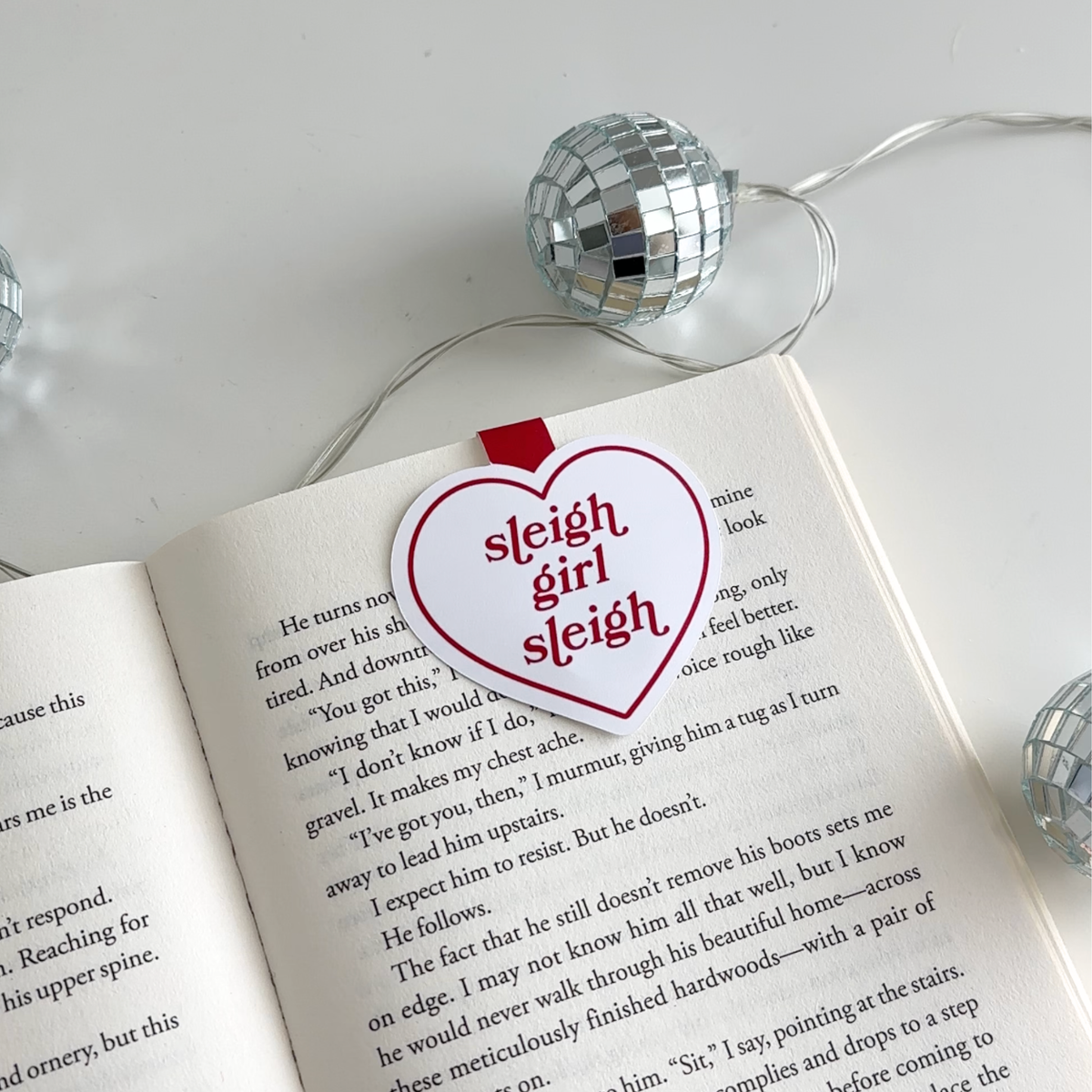 Sleigh Girl Magnetic Bookmark