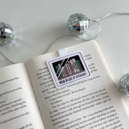 Break In Case of Emergency Magnetic Bookmark