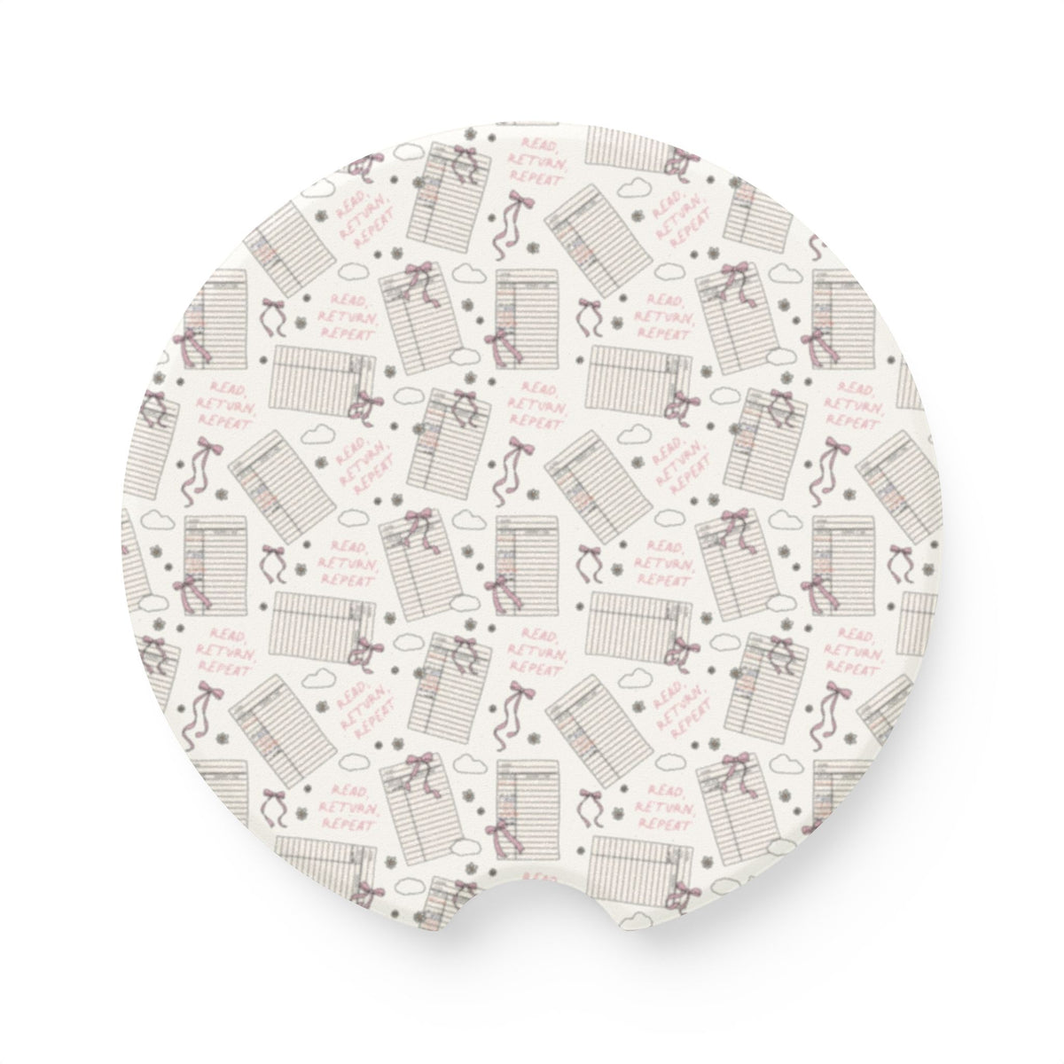 Read, Return, Repeat Car Coaster