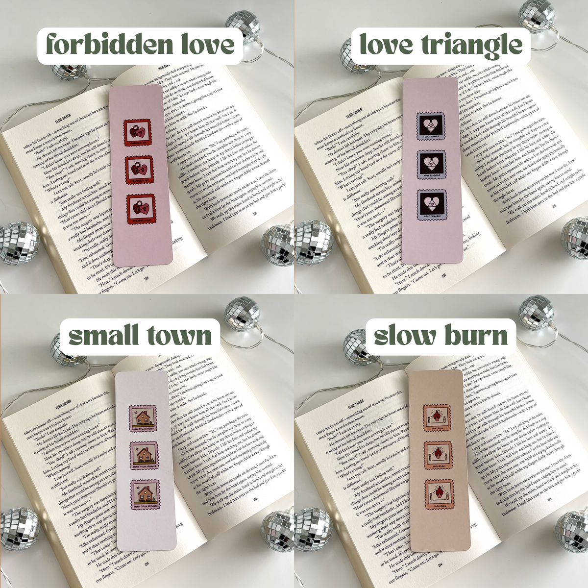Book Trope Stamp Cardstock Bookmarks