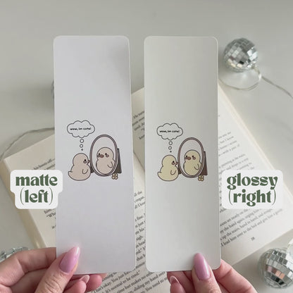 Cute Duck Cardstock Bookmark