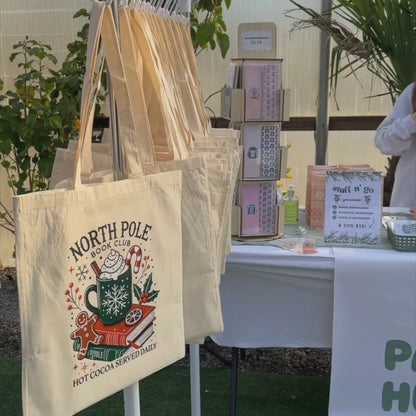 North Pole Club Holiday Tote Bag