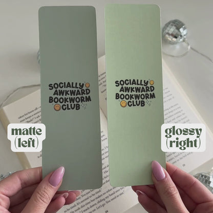 Socially Awkward Bookworm Cardstock Bookmark